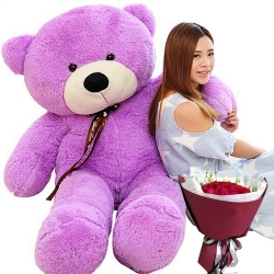 4 feet giant teddy with red rose bouquet to philippines