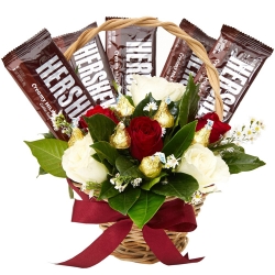 send chocolate and roses gift basket to philippines