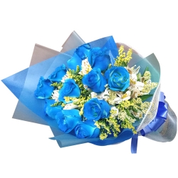 send dozen of blue roses bouquet to philippines
