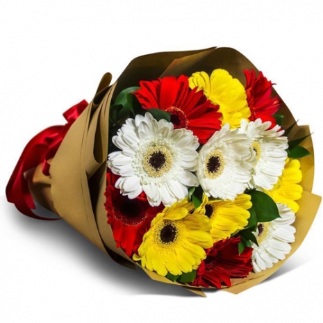 send a dozen of mixed color gerberas bouquet to philippines